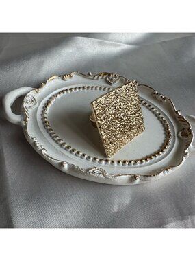Adjustable size Zara Gold Textured ring
